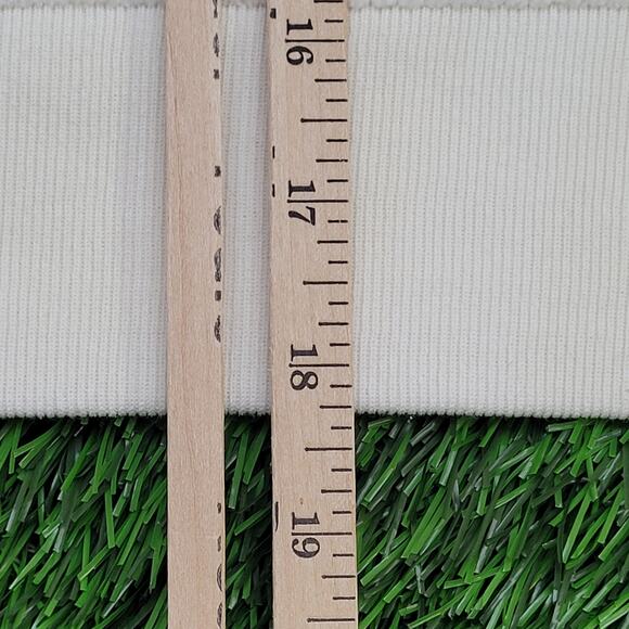 Champion Cropped Sweater Womens Large 21x18 Ivory Ribbed - Picture 6 of 16